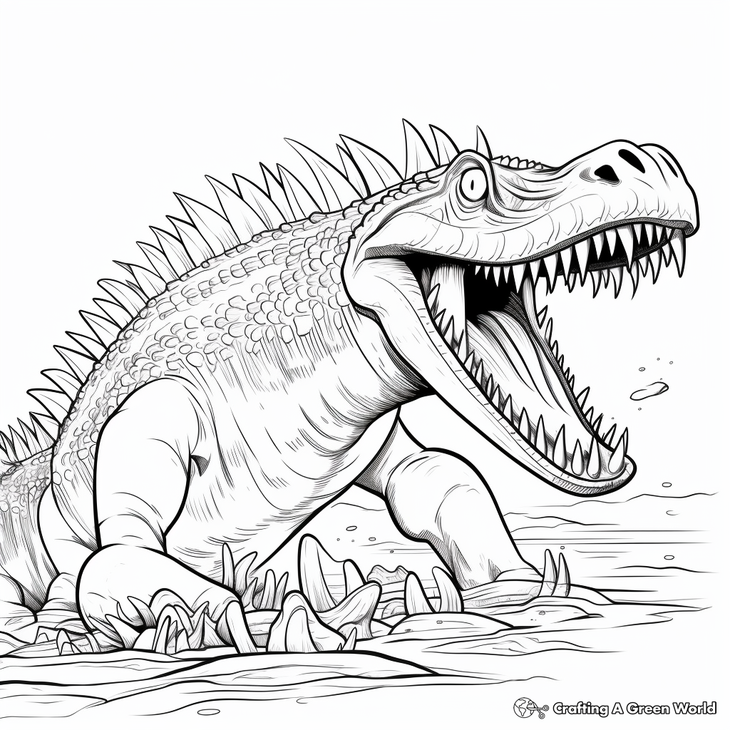 Spinosaurus coloring pages