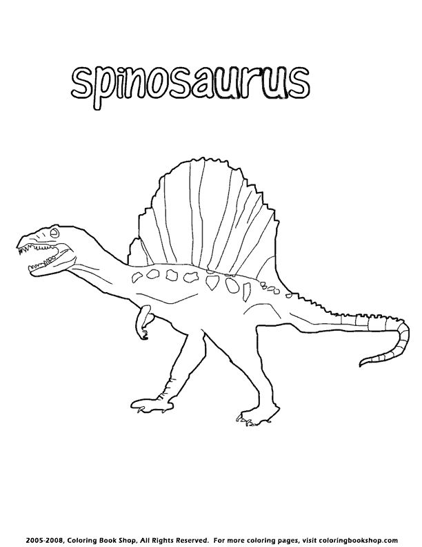 Spinosaurus coloring page by coloringbookshop spinosaurus dinosaur coloring pages coloring pages