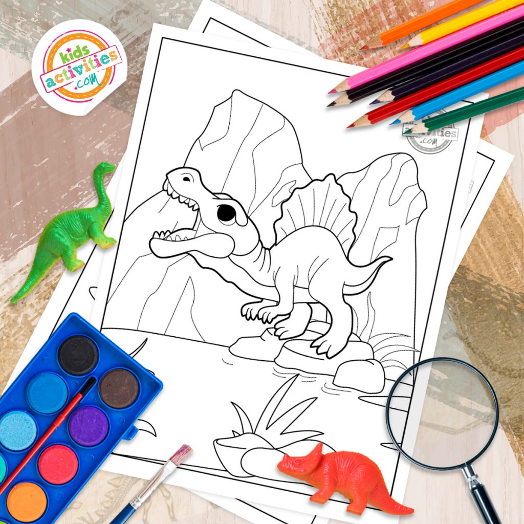 Spinosaurus dinosaur coloring pages for kids kids activities blog