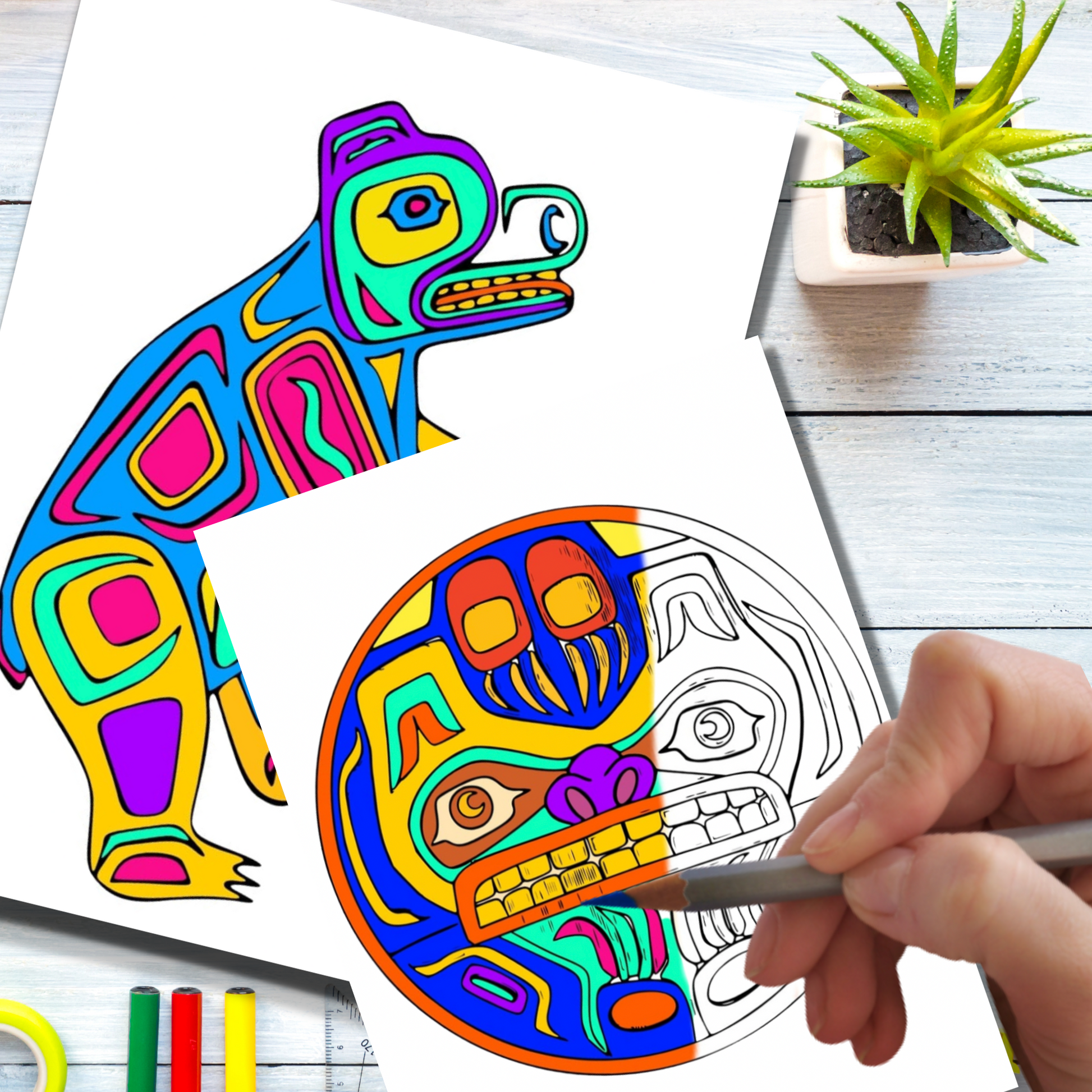 Printable digital coloring pages â west coast spirit art