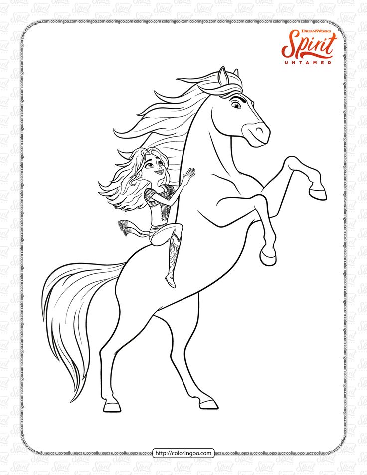 Free spirit untamed pdf coloring book free kids coloring pages coloring books horse coloring pages