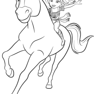 Spirit riding free coloring pages printable for free download