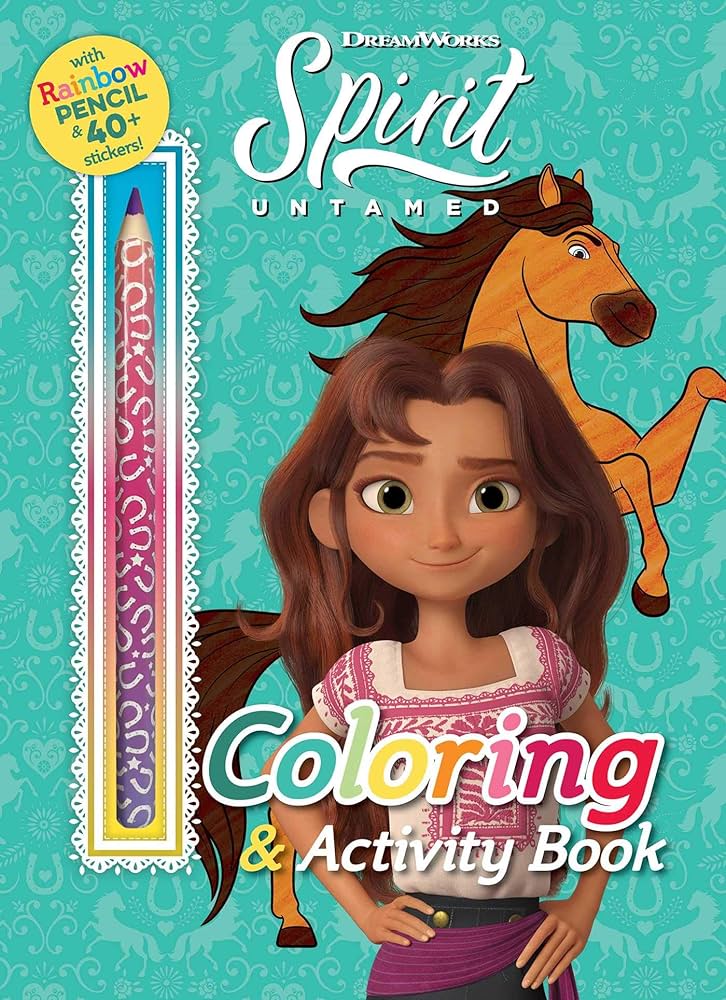 Dreamworks spirit untamed coloring activity book coloring activity with crayons fischer maggie books