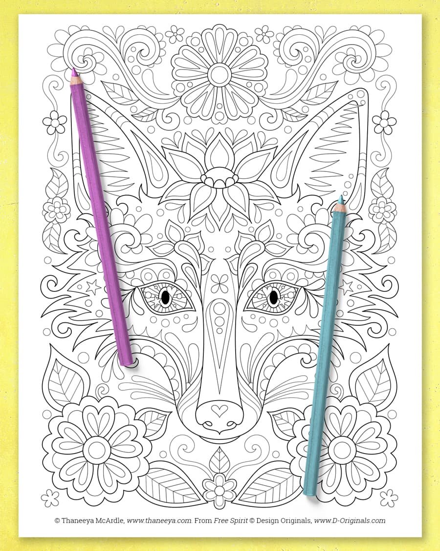 Free spirit coloring book by mcardle â