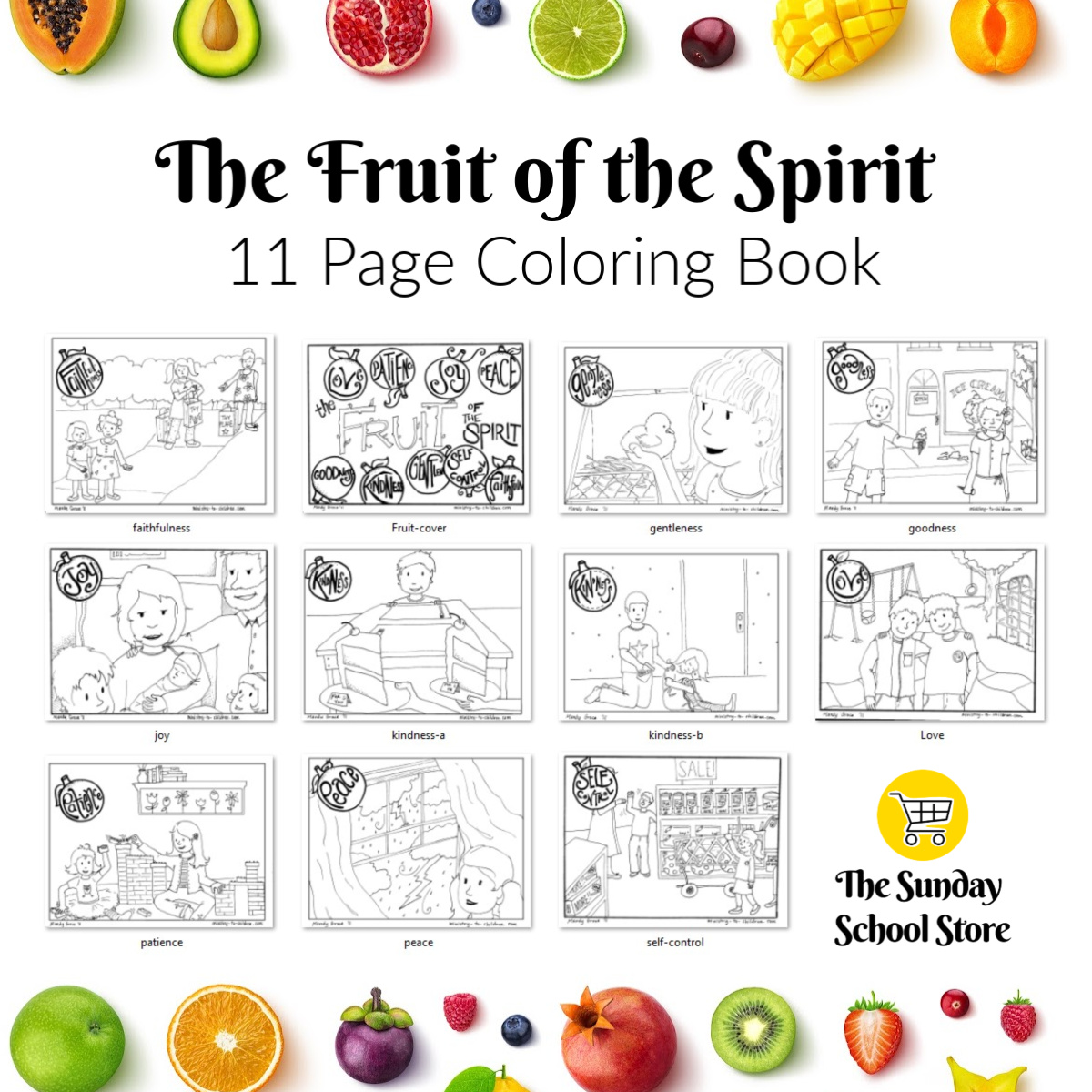 Fruit of the spirit coloring pages free printables