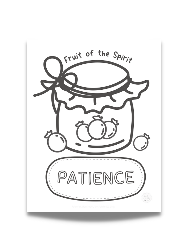 In a jam try these printable fruits of the spirit coloring pages