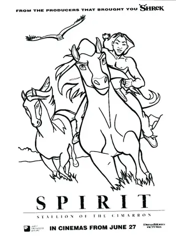 Fun spirit horse theme coloring pages