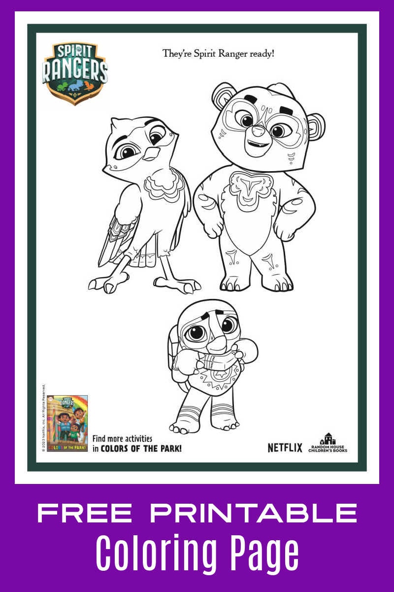 Spirit rangers forms coloring page