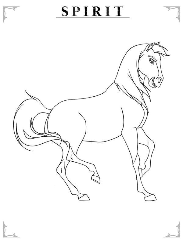 Spiritgif ã horse coloring pages animal coloring pages spirit the horse