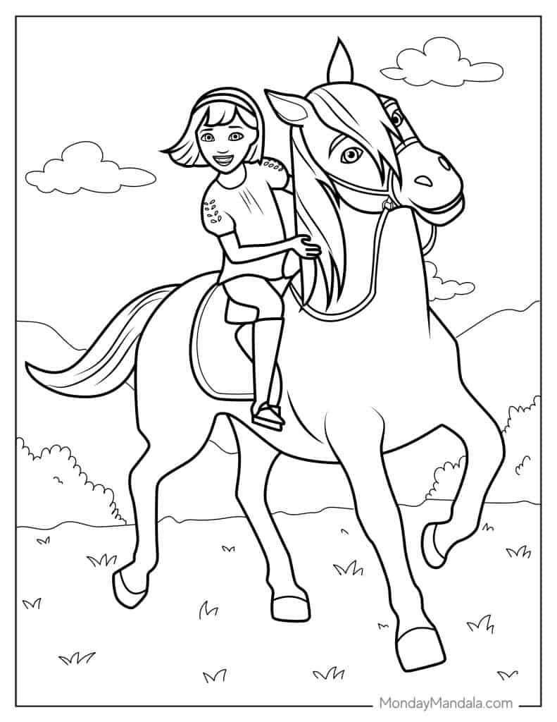 Spirit coloring pages free pdf printables