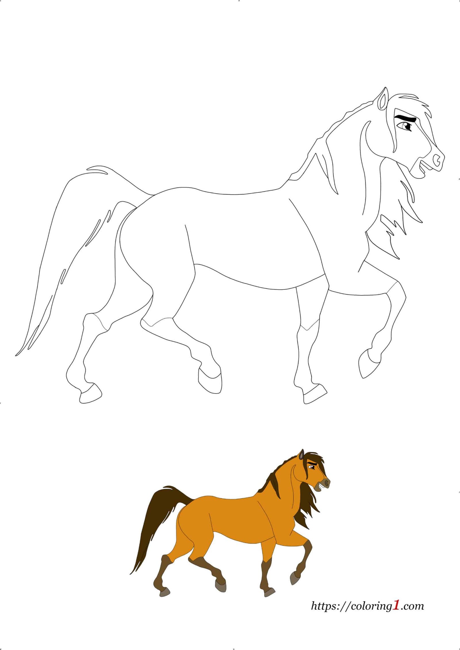 Spirit horse coloring pages