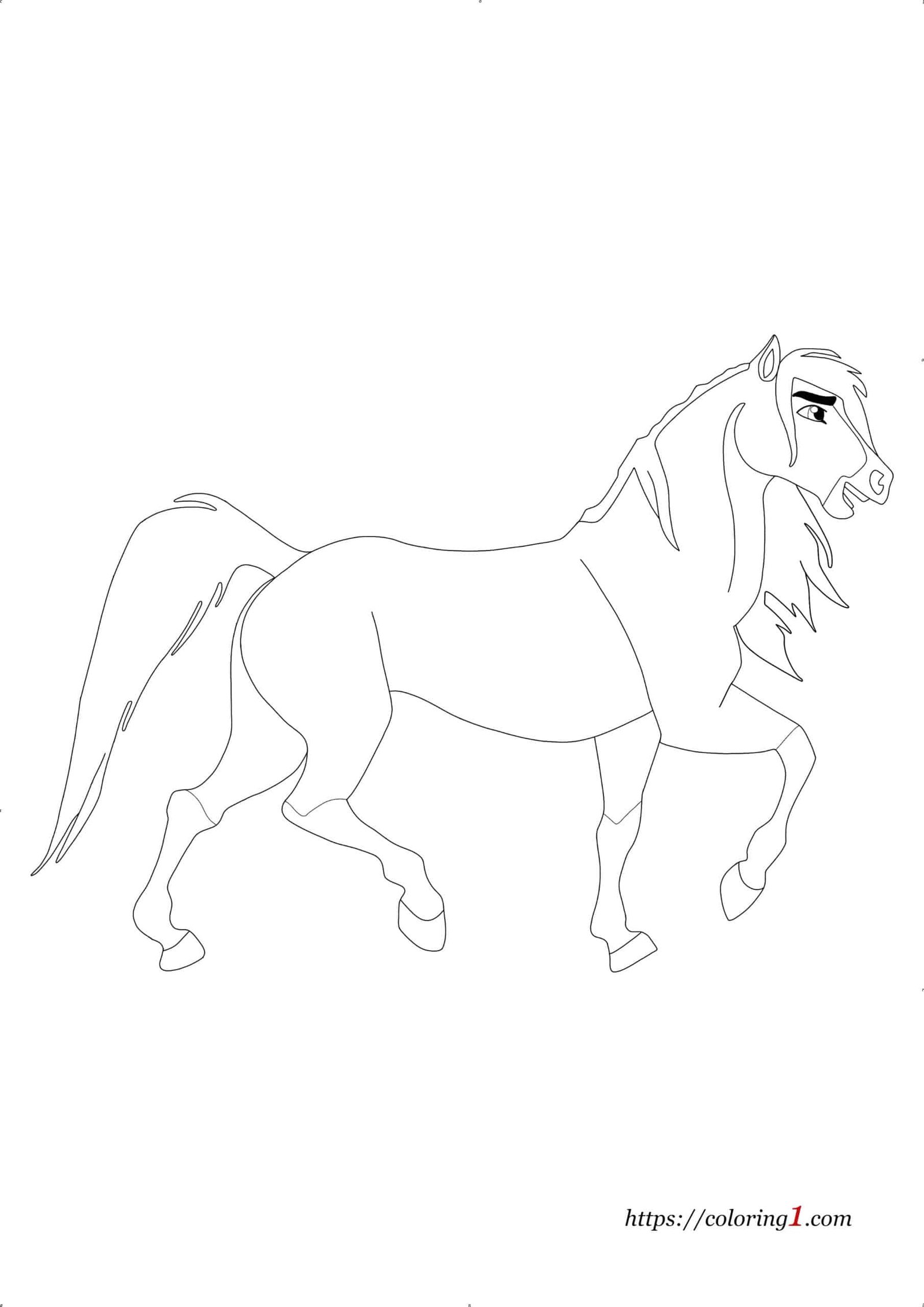 Spirit horse coloring pages