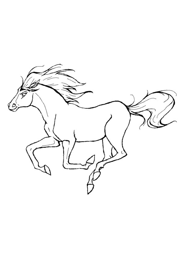 Coloring pages printable horse coloring page for kids