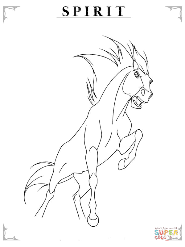 Spirit leaping coloring page free printable coloring pages