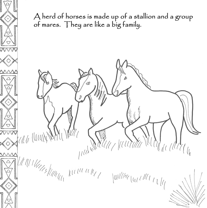 Spirit horse coloring book