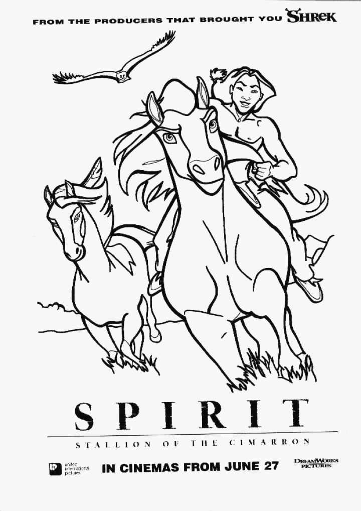 Spirit colouring pages