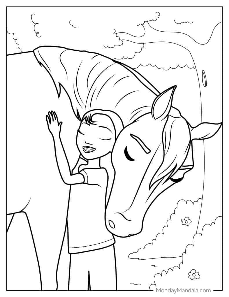 Spirit coloring pages free pdf printables