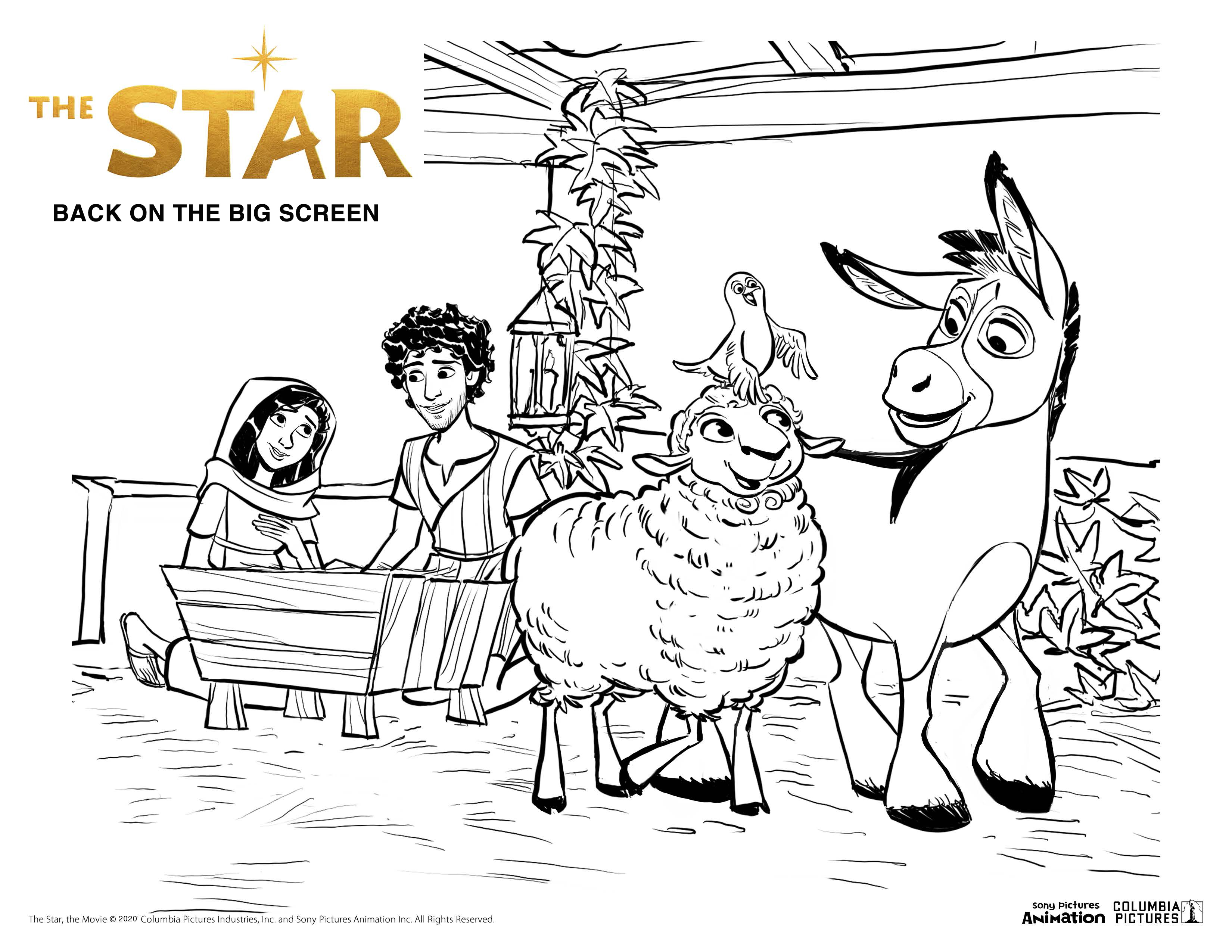 Allen theatres on x get in the christmas spirit with these thestarmovie coloring pages â allentheatres sony pictures animation httpstcoumqmhnxwtv x