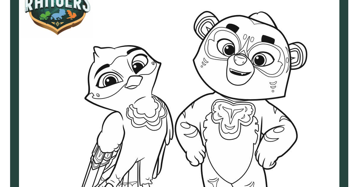 Spirit rangers forms coloring page