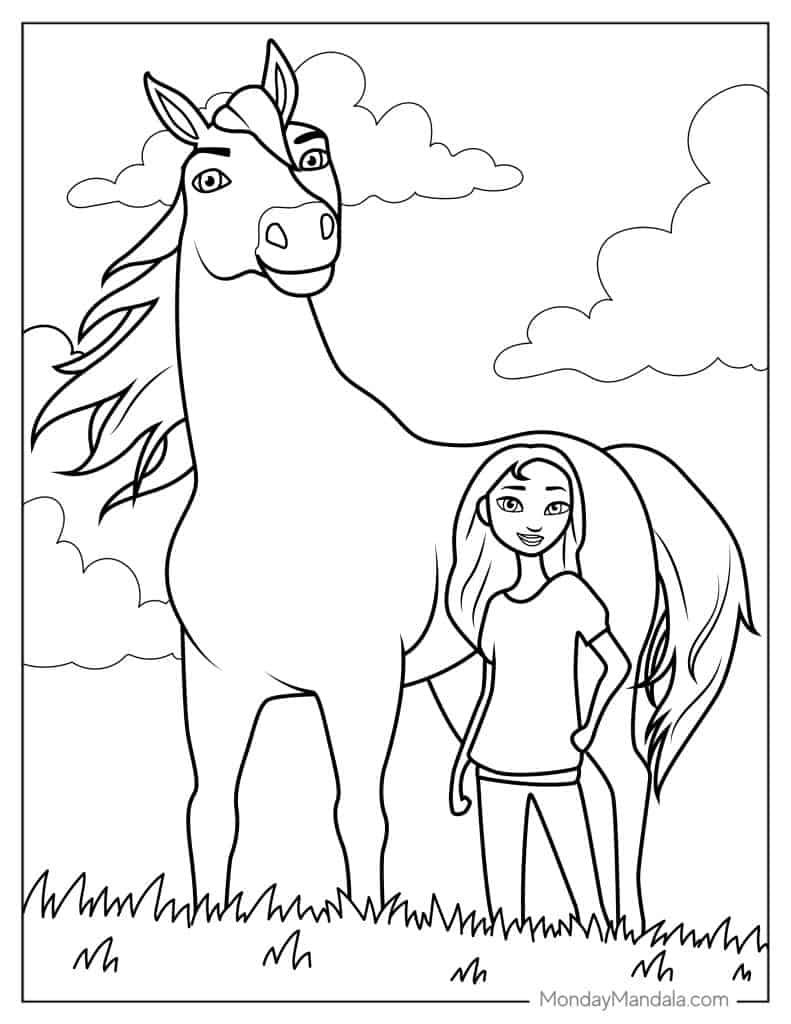 Spirit coloring pages free pdf printables