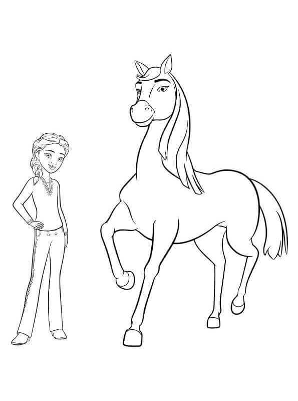 Printable spirit riding free coloring pages