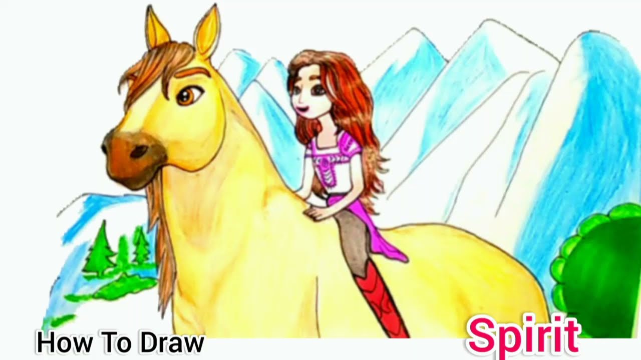 Fun spirit horse theme coloring pages