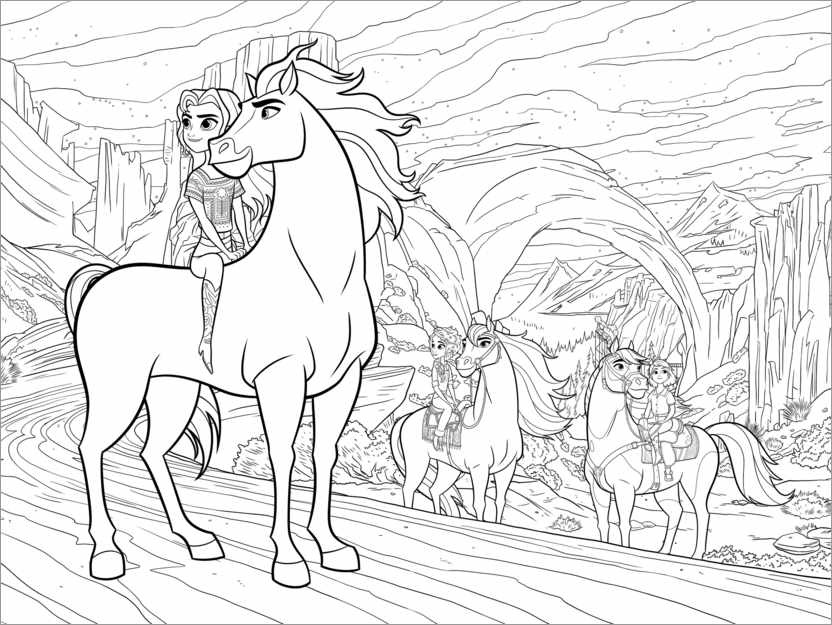 Spirit untamed coloring pages