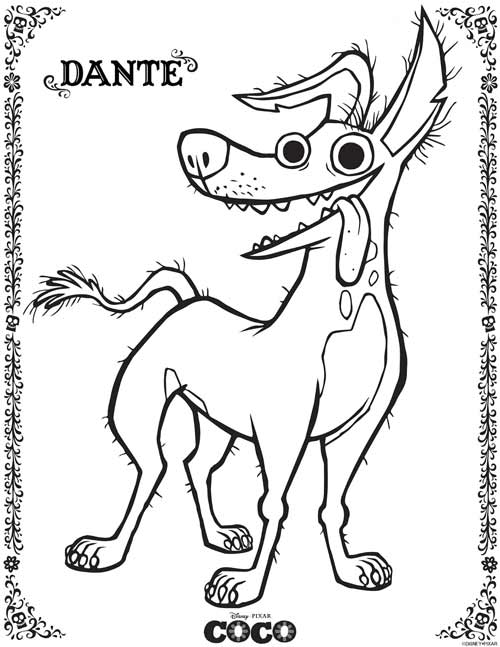 Updated free coco coloring pages from the movie