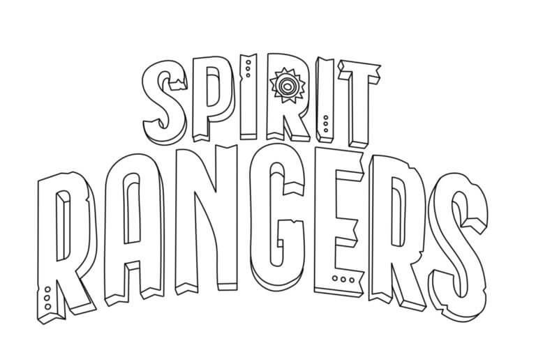 Logo spirit rangers coloring page