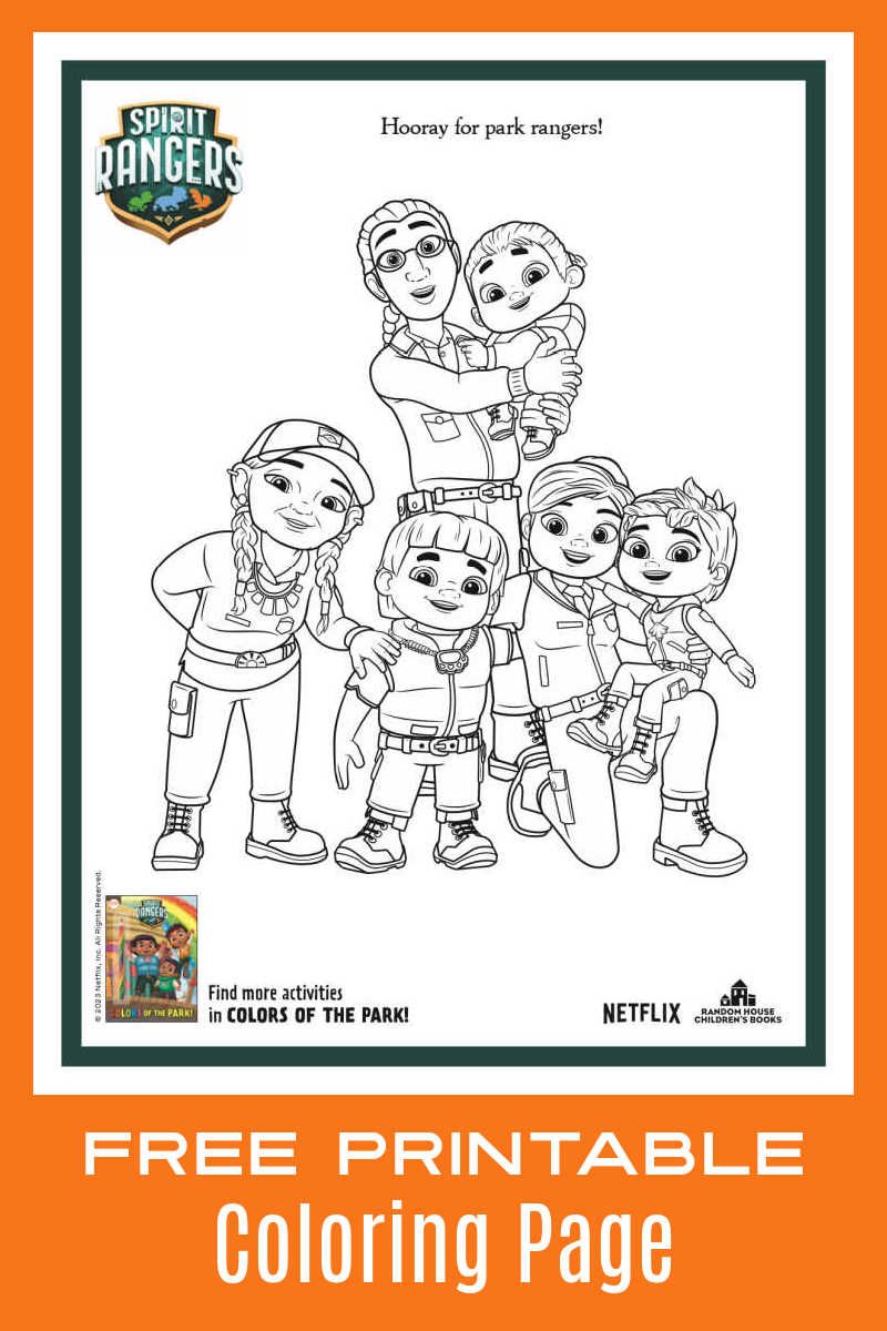 Spirit rangers family coloring page family coloring pages coloring pages family coloring