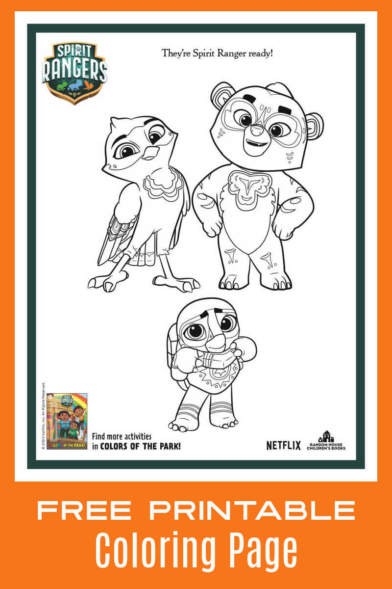 Spirit rangers forms coloring page