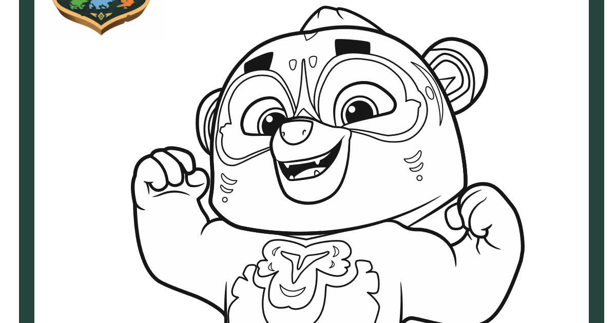 Spirit rangers kodi cub coloring page