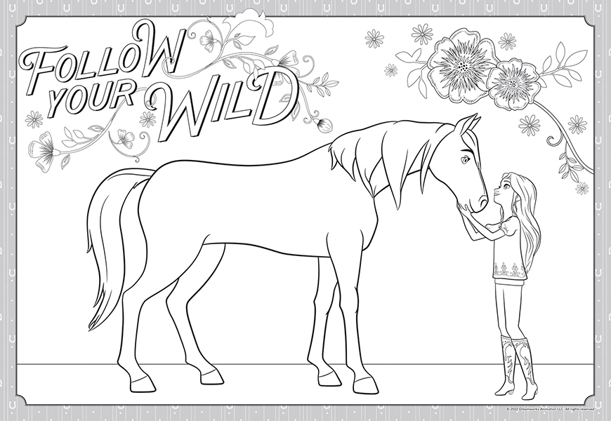 Spirit riding free mega colouring book dreamworks