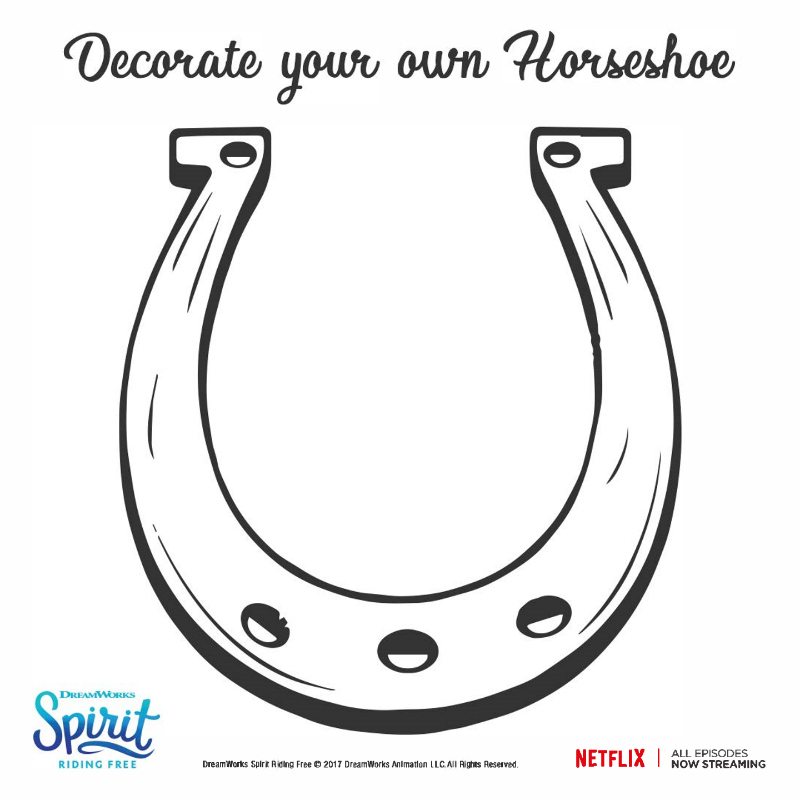 Free spirit riding free horseshoe coloring page