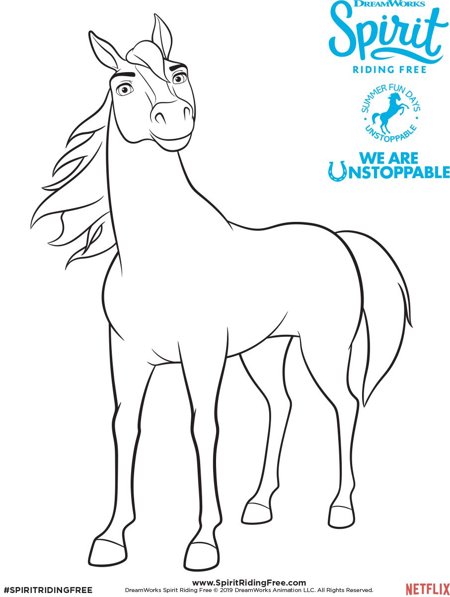 Spirit coloring page spirit riding free horse coloring pages spirit the horse horse coloring