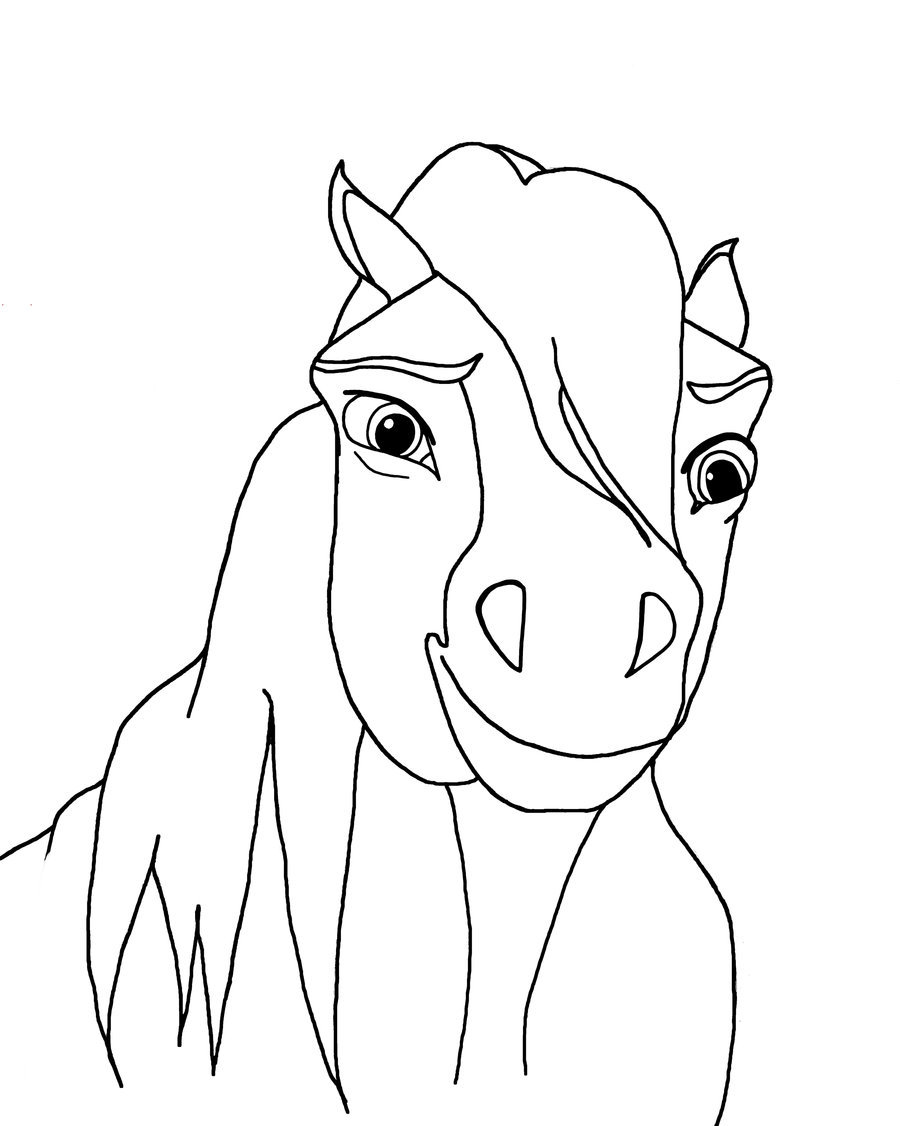 Spirit riding free coloring pages