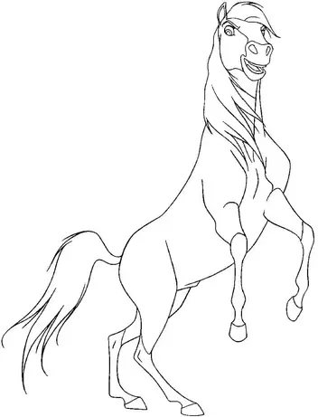 Fun spirit horse theme coloring pages