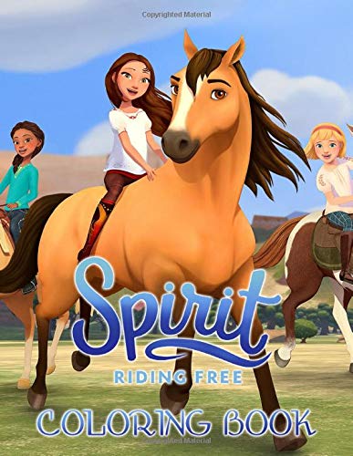 Spirit riding free coloring book exclusive high quality illustrations for kids by lee kim