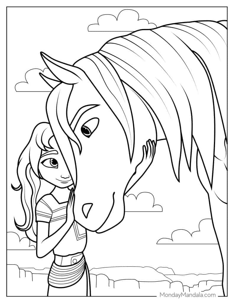 Spirit coloring pages free pdf printables