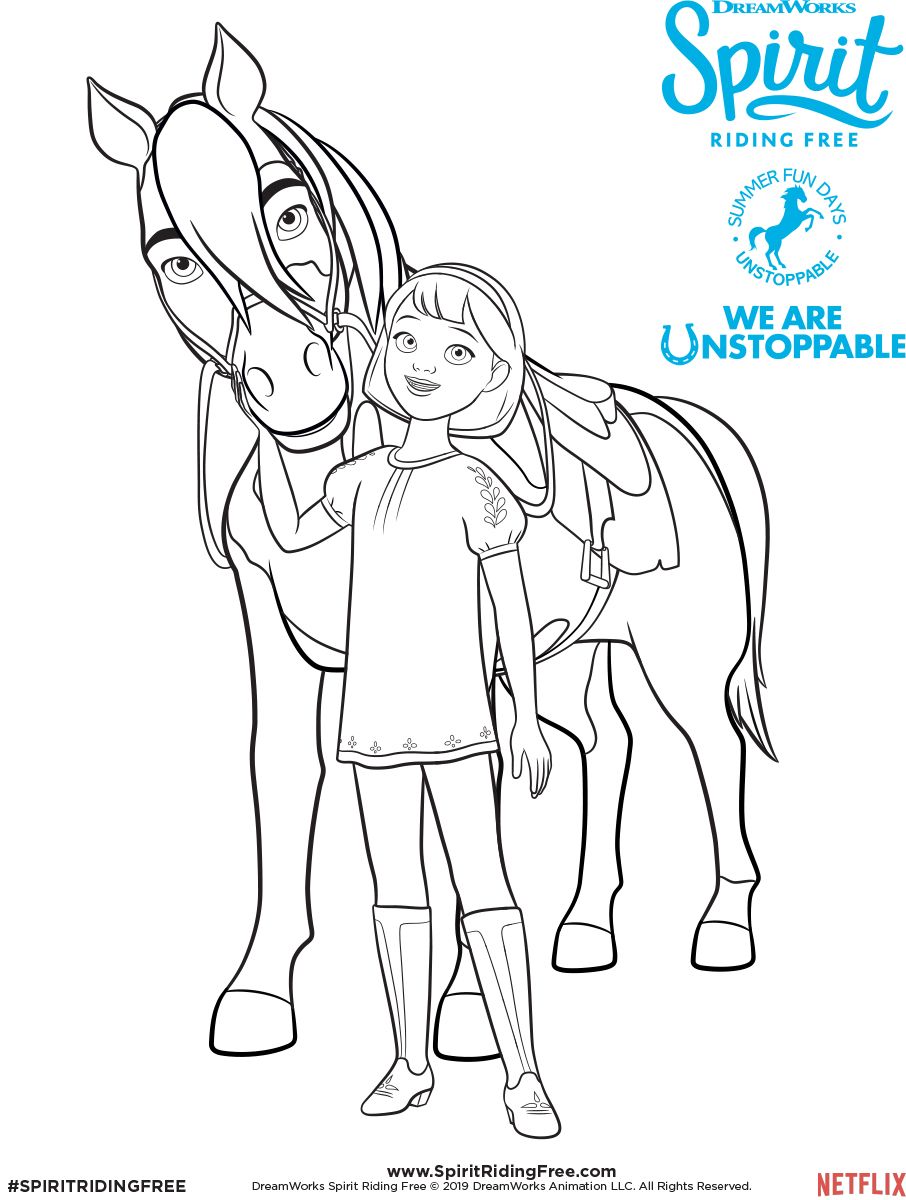 Abigail boomerang coloring page spirit riding free horse coloring pages horse coloring horse coloring books