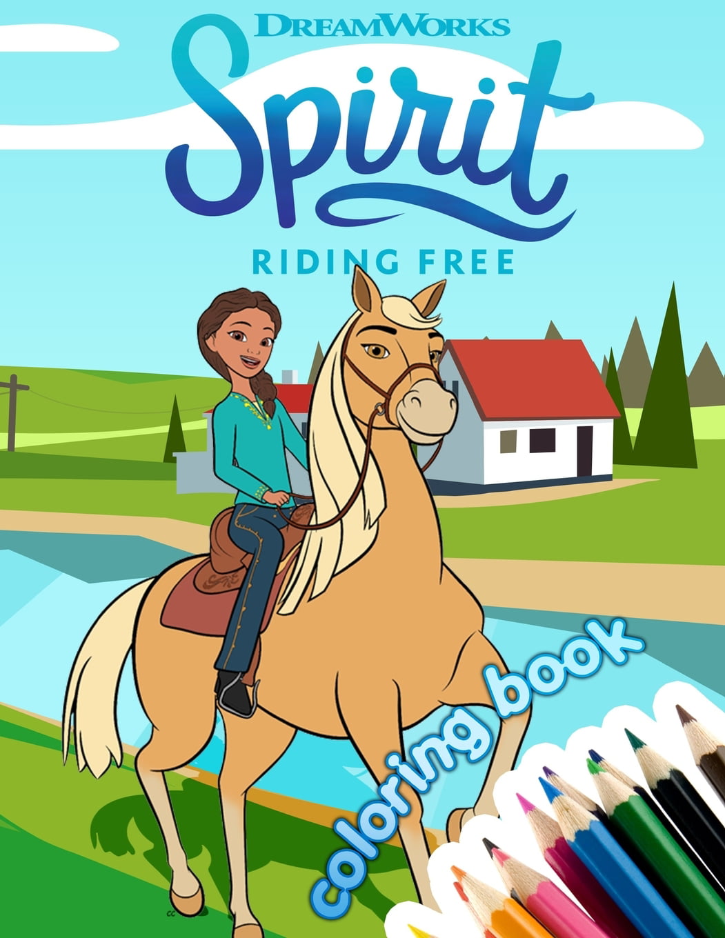 Spirit riding free coloring book spirit riding coloring book with awesome exclusive images paperback