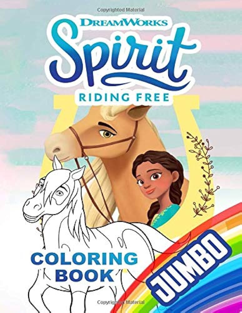 Spirit riding free jumbo coloring book coloring book for kids and adults