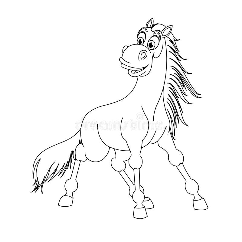 Cute horse coloring stock illustrations â cute horse coloring stock illustrations vectors clipart