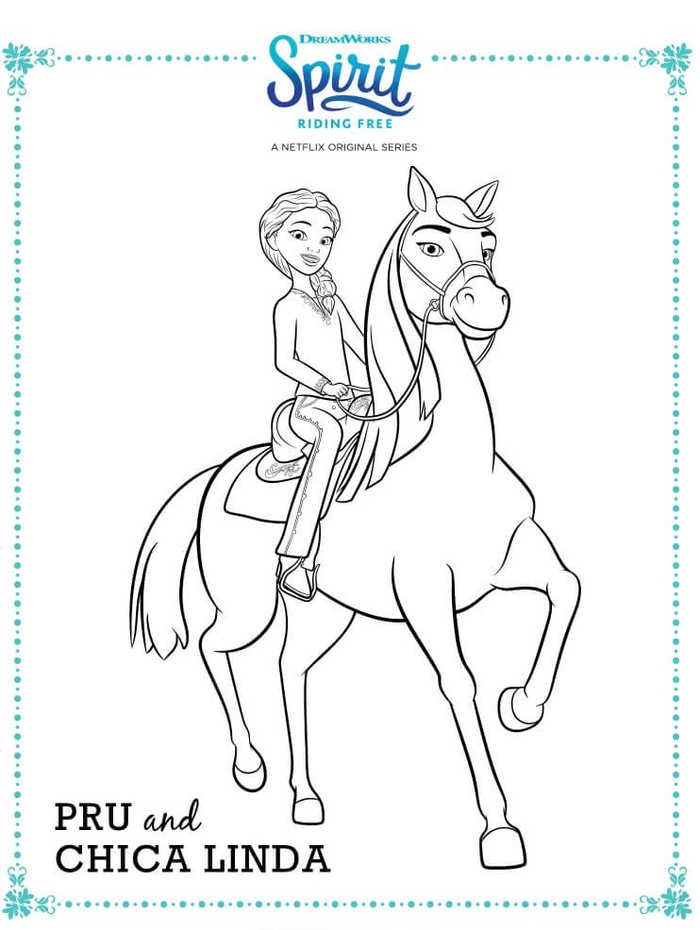 Spirit riding coloring pages printable pdf