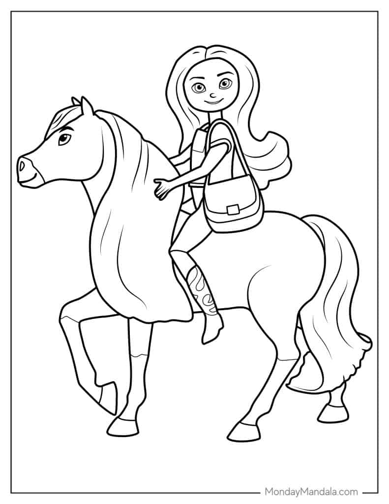 Spirit coloring pages free pdf printables