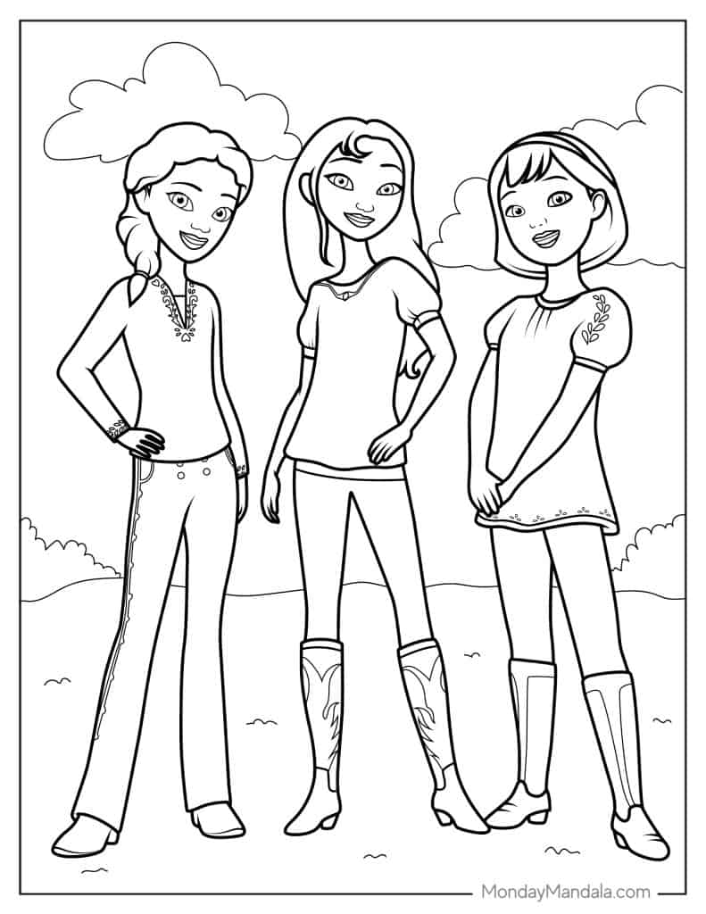 Spirit coloring pages free pdf printables