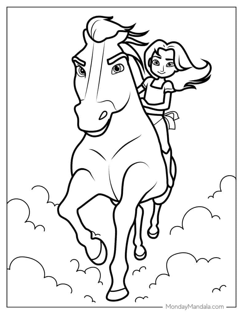 Spirit coloring pages free pdf printables