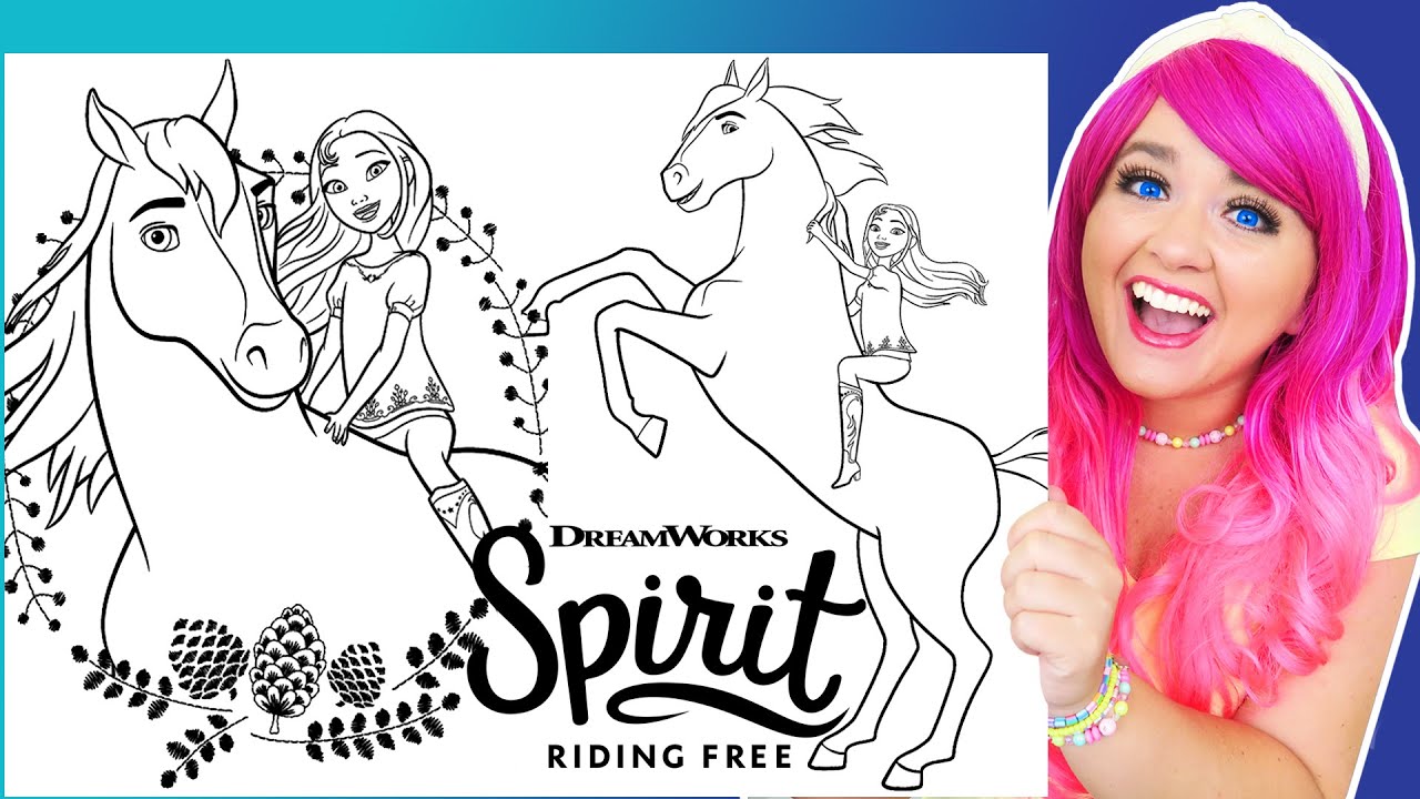 Coloring spirit riding free coloring pages spirit lucky prisacolor arkers