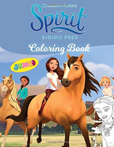 Spirit riding free coloring book jumbo coloring book awesome spirit riding coloring book with premium images for kinds ages