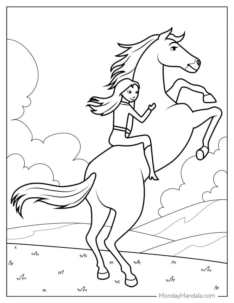 Spirit coloring pages free pdf printables